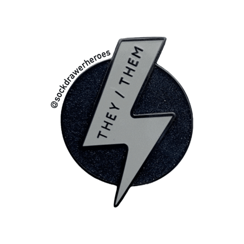 sockdrawerheroes giphygifmaker trans nonbinary pronouns Sticker