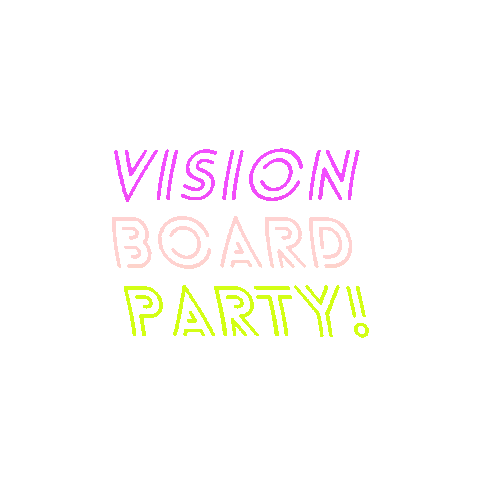 visiya giphygifmaker party vision vision board Sticker