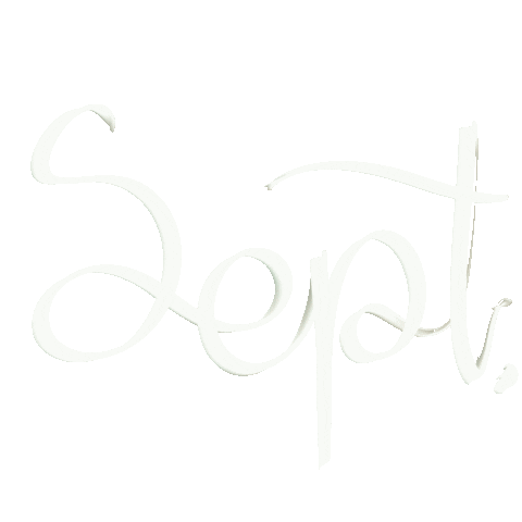 Calligraphy September Sticker
