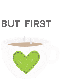 svetmetraze love heart coffee green Sticker