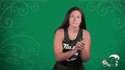 women's basketball clapping GIF by GreenWave