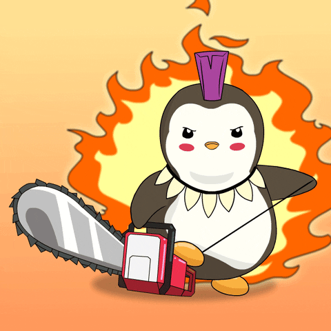 Angry Fire GIF by Pudgy Penguins