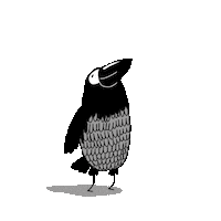 Animation Crow Sticker by seethegood