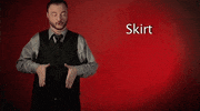 sign language skirt GIF by Sign with Robert