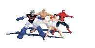 superheroes dancing STICKER