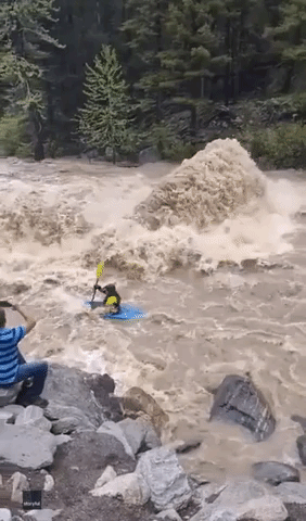 Daring Kayakers Take on Flooded Montana River