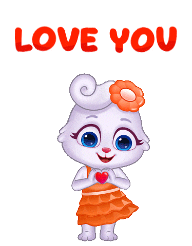 I Love You Hearts Sticker by Lucas and Friends by RV AppStudios