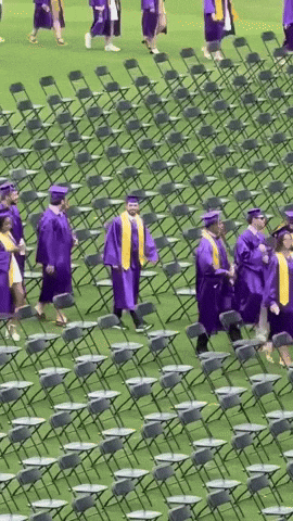 Wave Graduation GIF by Summit Comedy, Inc.