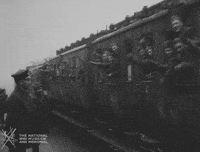 NationalWWIMuseum black and white goodbye military farewell GIF