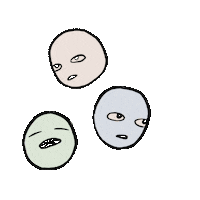 hhillustrator ugh blink sigh blinking Sticker