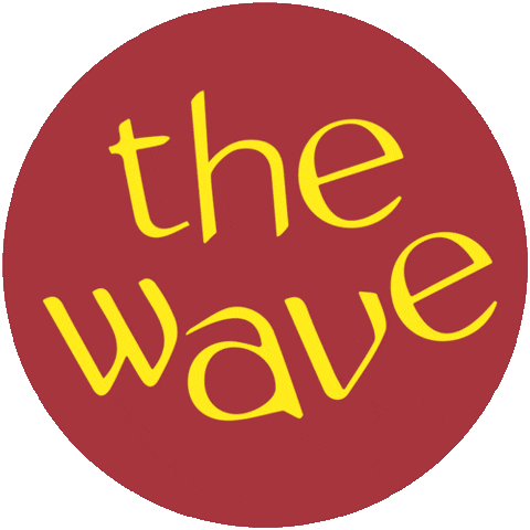 thewavepodcasting the wave thewavepodcasting the wave podcasting rotating the wave logo Sticker