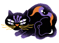 Cat Halloween Sticker by Bryndon Díaz