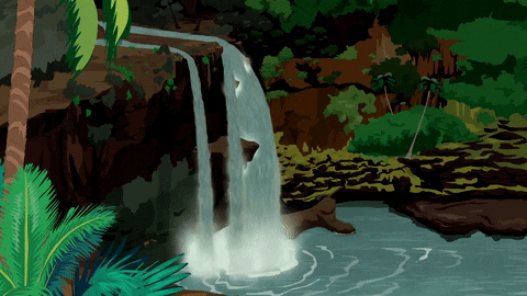 relaxed waterfall GIF by South Park 