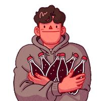 Happy 코카콜라 Sticker