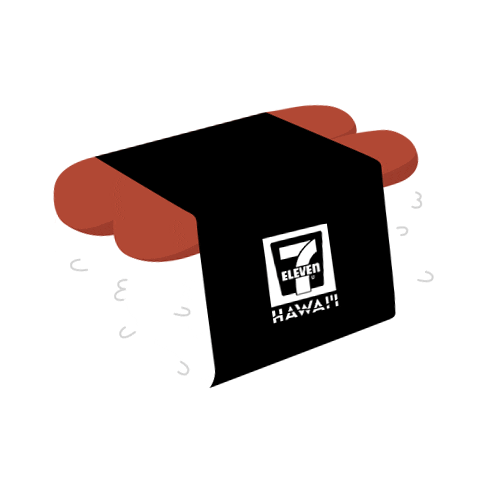 Hot Dog Musubi Sticker by 7-Eleven Hawai'i