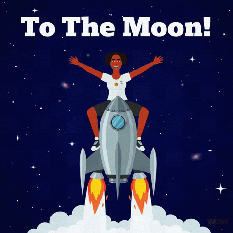 To The Moon Rocket GIF by World Of Women