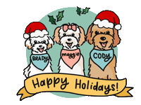 Dog Christmas Sticker