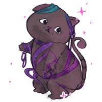 celedarks cat kitty glitter gato Sticker