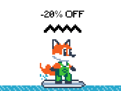 Super Mario Fox Sticker by Surf INC.