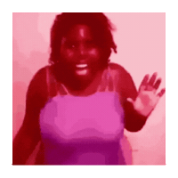 Hand Down Woman In Red Sticker