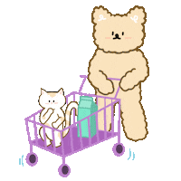 Cat Shopping Sticker