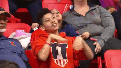 excited illinois basketball GIF by Fighting Illini Athletics