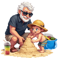 Sunny Day Grandfather Sticker