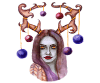 Art Christmas Sticker