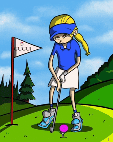 Golfing Driving Range GIF by Marcel Katz / The Art Plug
