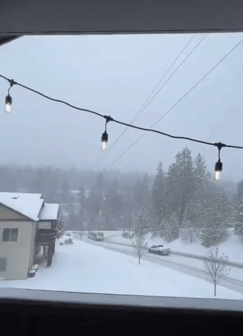 Snow Blankets Spokane as Winter Weather Grips Washington