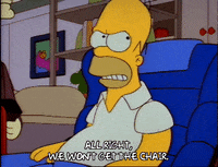 Pushing Season 3 GIF by The Simpsons