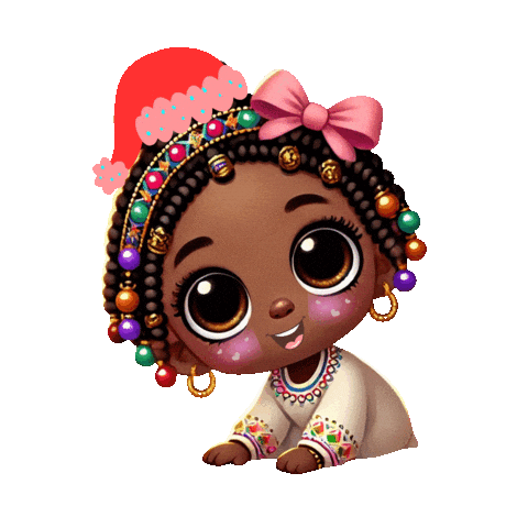 Merry Christmas Girl Sticker