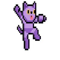 Cat Pixel Sticker by comfortseoul
