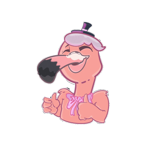 Flamingo Edgar Sticker by Nefiks