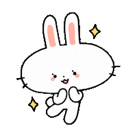 Excited Bunny Rabbit Sticker by maddy cha