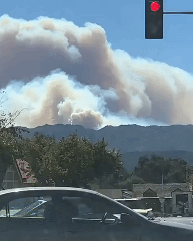 Smoke Plumes Waft Above Santa Barbara as Alisal Fire Grows