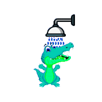 Shower Crocodile Sticker