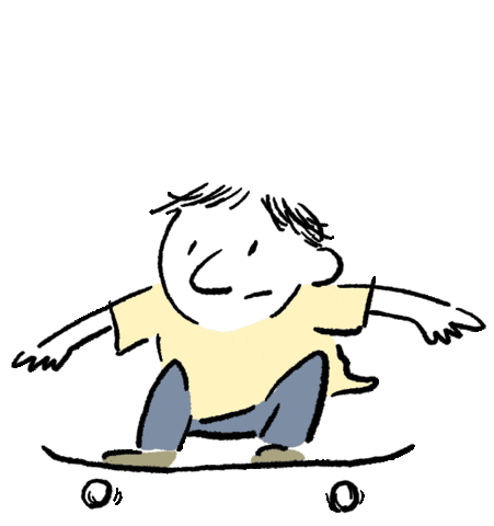 say hi skate Sticker