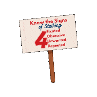 ActionAgainstStalking four stalking unwanted obsessive Sticker