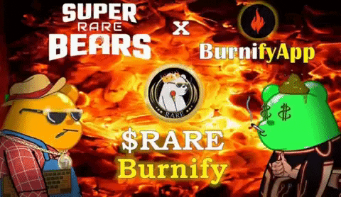 Nft Burn GIF by SuperRareBears