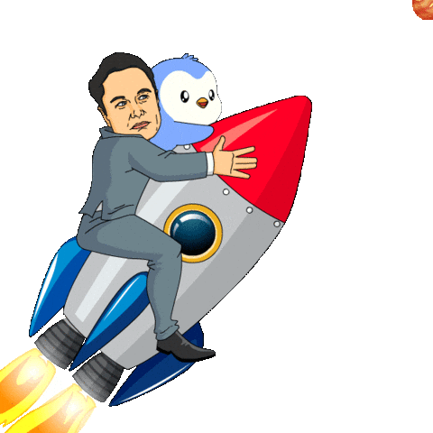 Lets Go Space Sticker by Pudgy Penguins