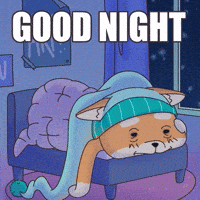 Tired Good Night GIF by WUFFI