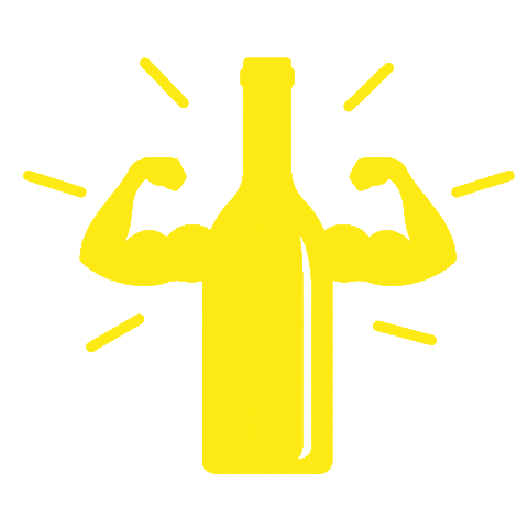 GutsAndGlorious design yellow brand wine Sticker