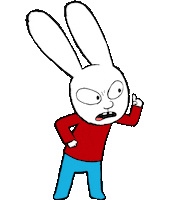 Mal Reaction Sticker by Simon Super Rabbit