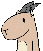 Fuzzyzilla no shake goat nod Sticker