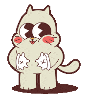 Hellochezz cat yummy hungry eat Sticker