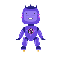 Robot Flying Sticker by 482.solutions