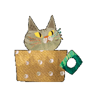 Cat Coffee Sticker