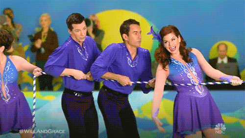 skating will and grace GIF by NBC