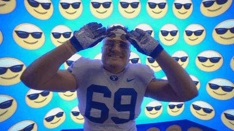 Byu Football Wow GIF by BYU Cougars